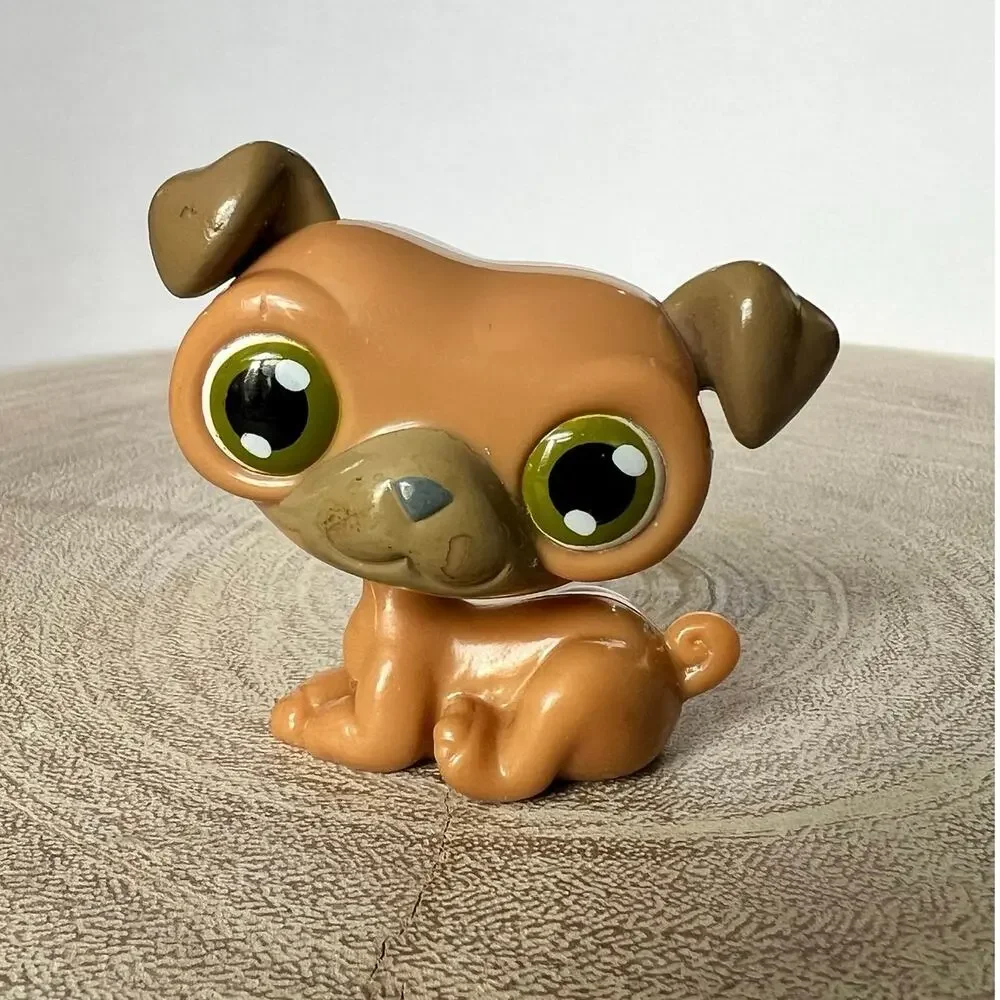Littlest Pet Shop LPS Pug Dog & Cat Bobblehead Figures DecoPac 2007 Cake Topper